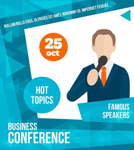 Public speaking poster vector