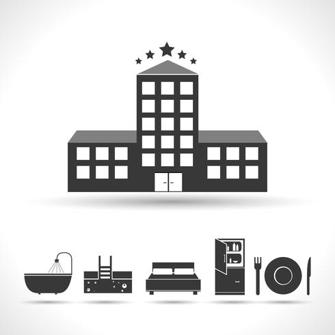 Five stars hotel concept vector