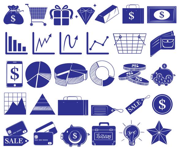 Doodle design of a sales report vector