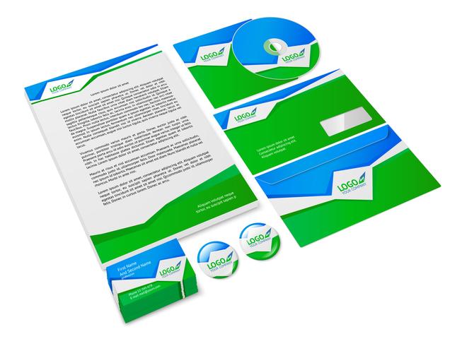 Corporate identity template vector