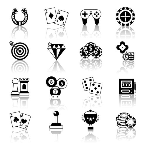 Game icons set vector