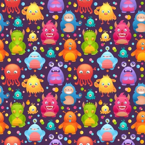 Cute monsters set vector