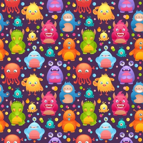 Cute monsters set vector