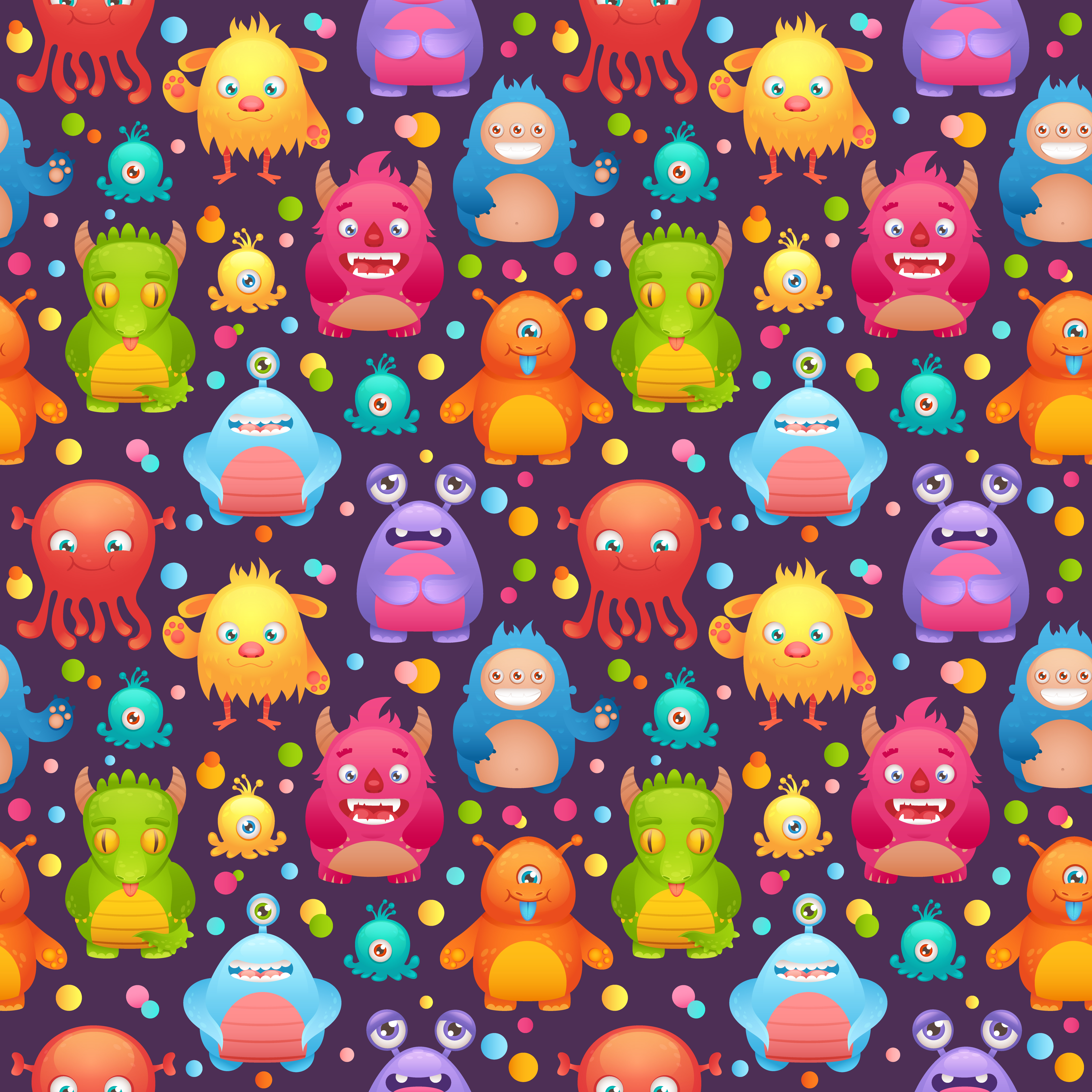 Download Cute monsters set - Download Free Vectors, Clipart ...