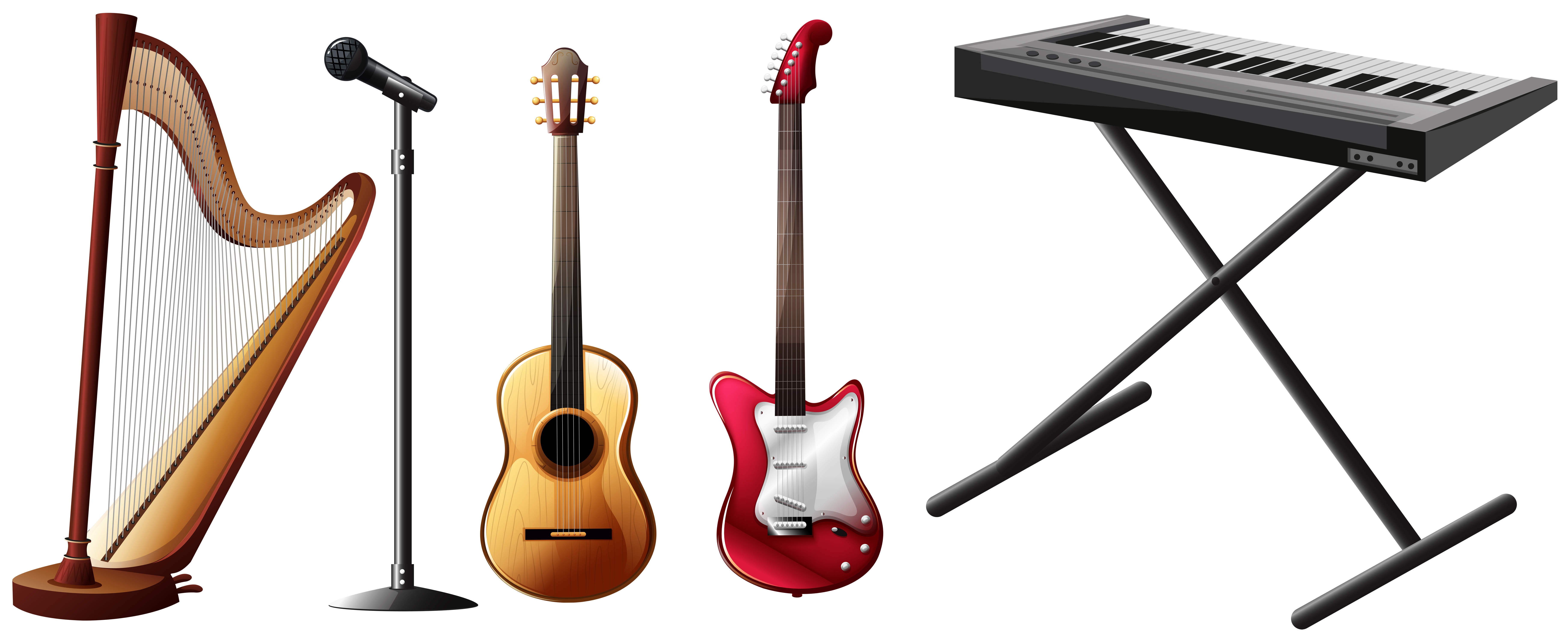 Different Kinds Of Musical Instruments 455250 Vector Art At Vecteezy