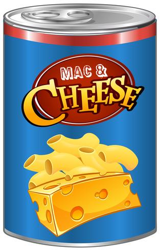 Mac and cheese in can vector