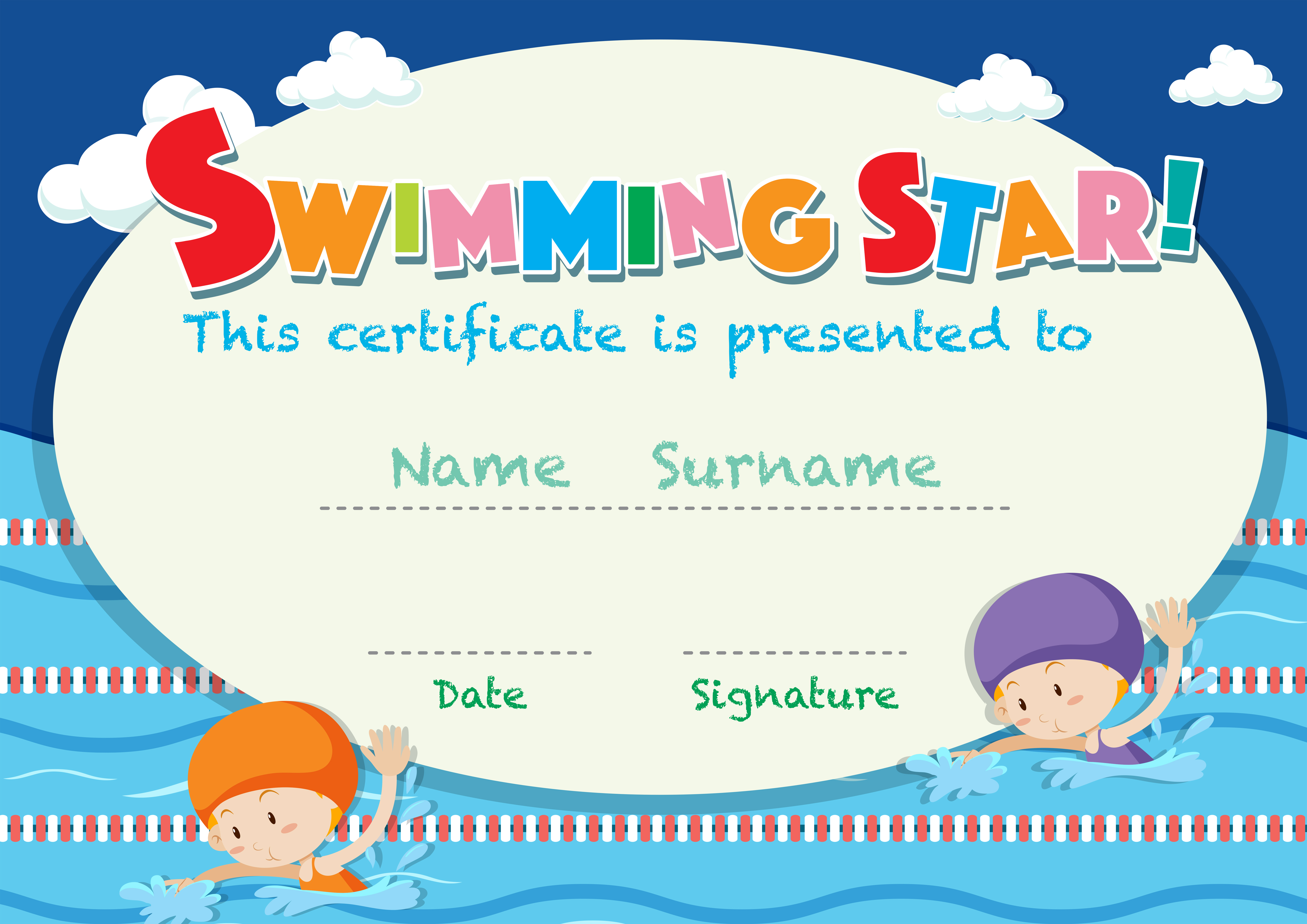 swimming-certificate-template