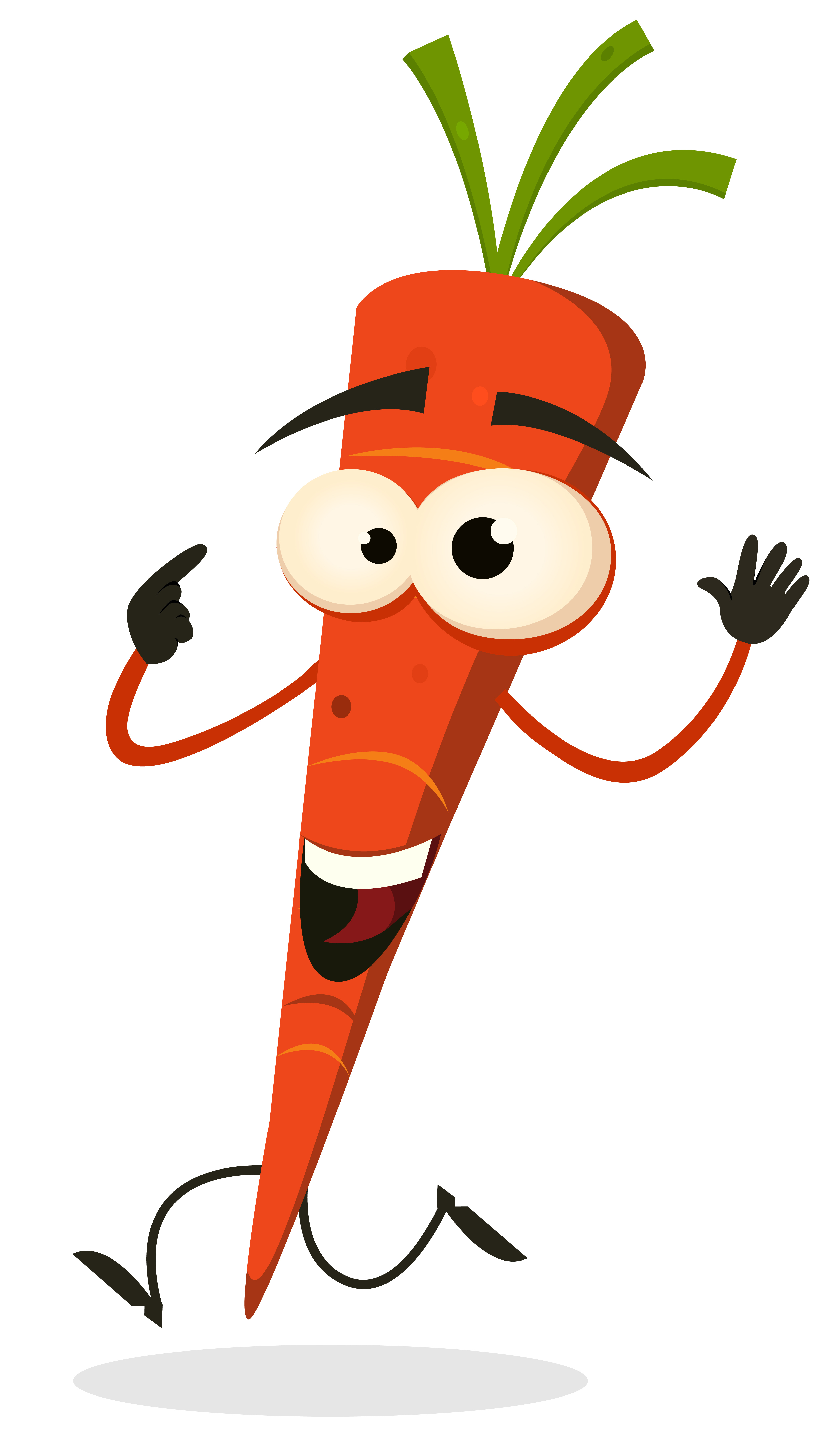 Download Cartoon Happy Carrot Character Running - Download Free Vectors, Clipart Graphics & Vector Art