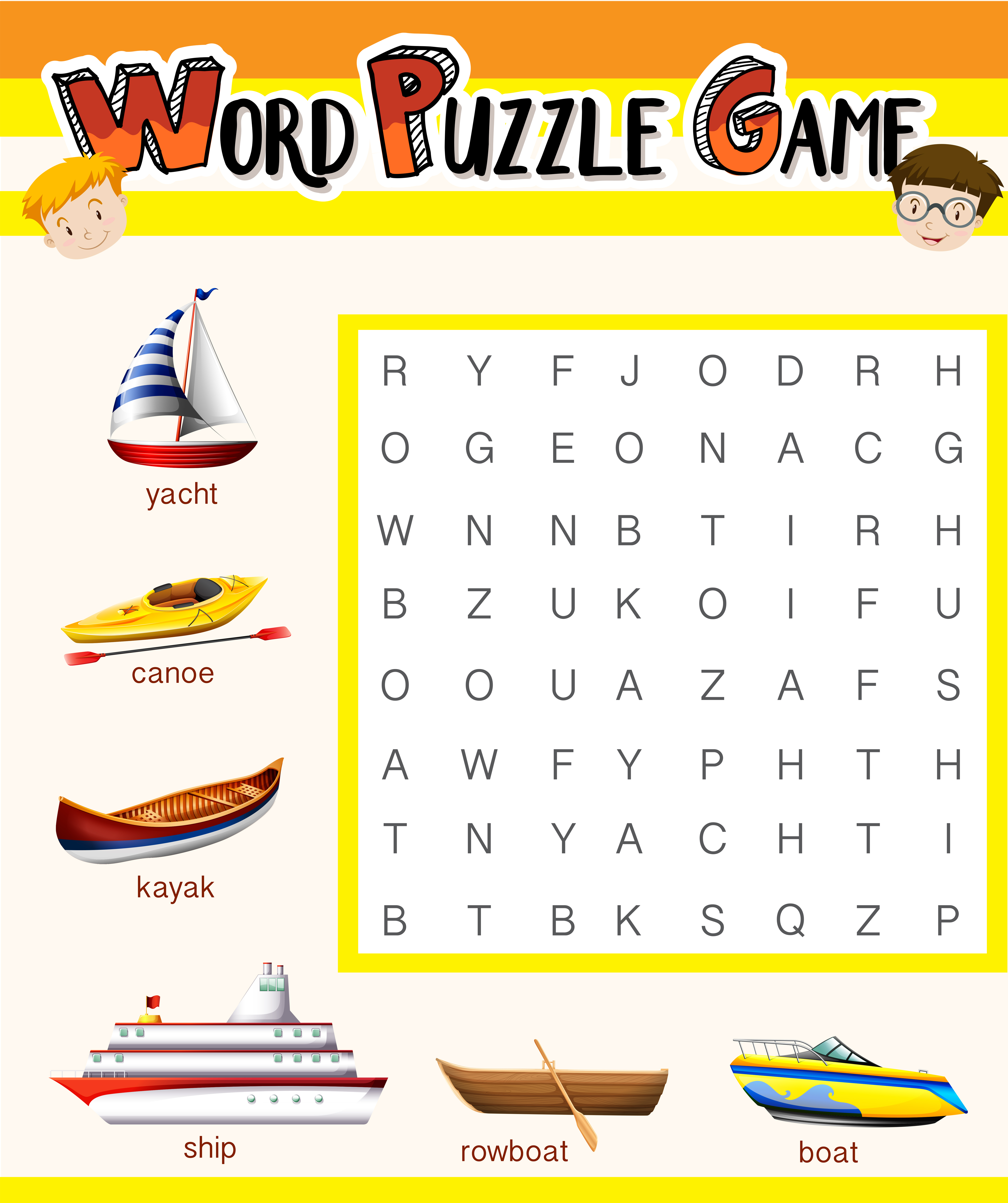 word-puzzle-game-template-with-water-transportations-455631-vector-art