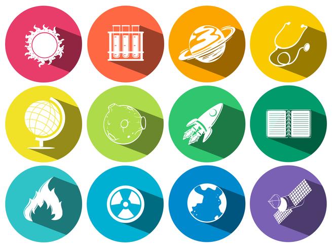 Science and technology icons vector