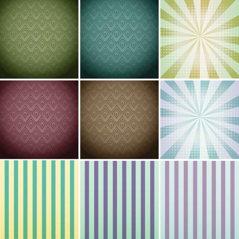 Different design of wallpapers vector