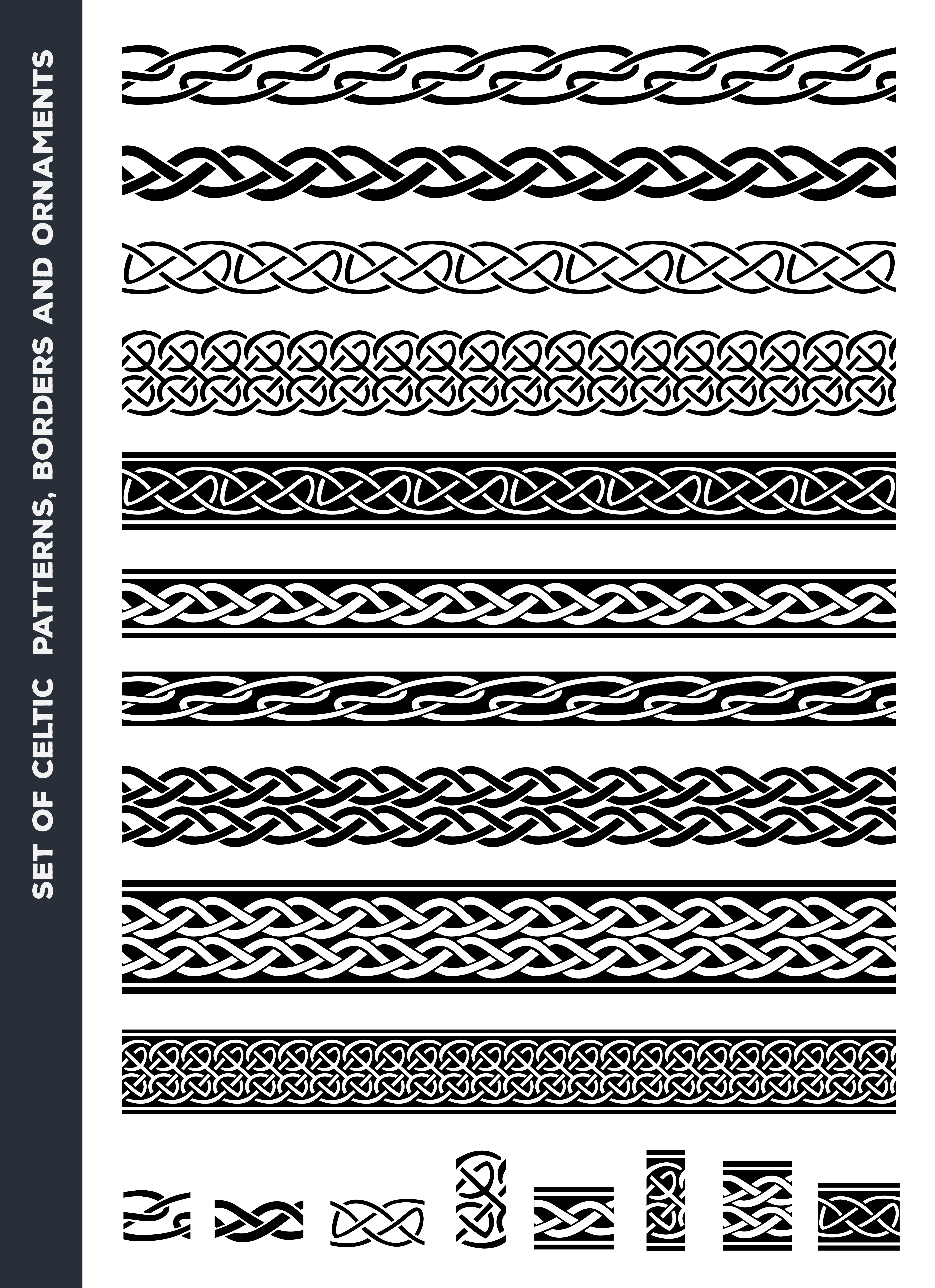 Celtic Patterns And Ornaments Set 455651 Vector Art at Vecteezy