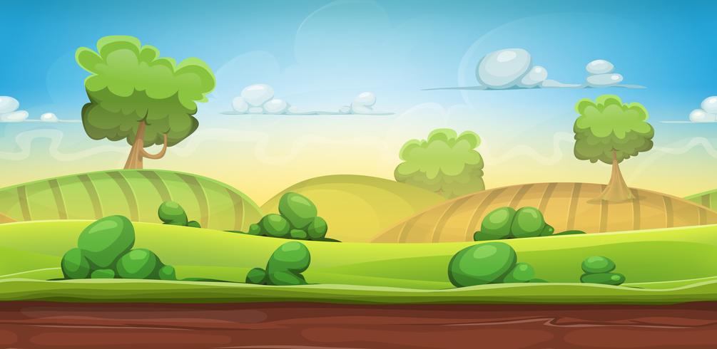 Seamless Country Landscape For Ui Game vector