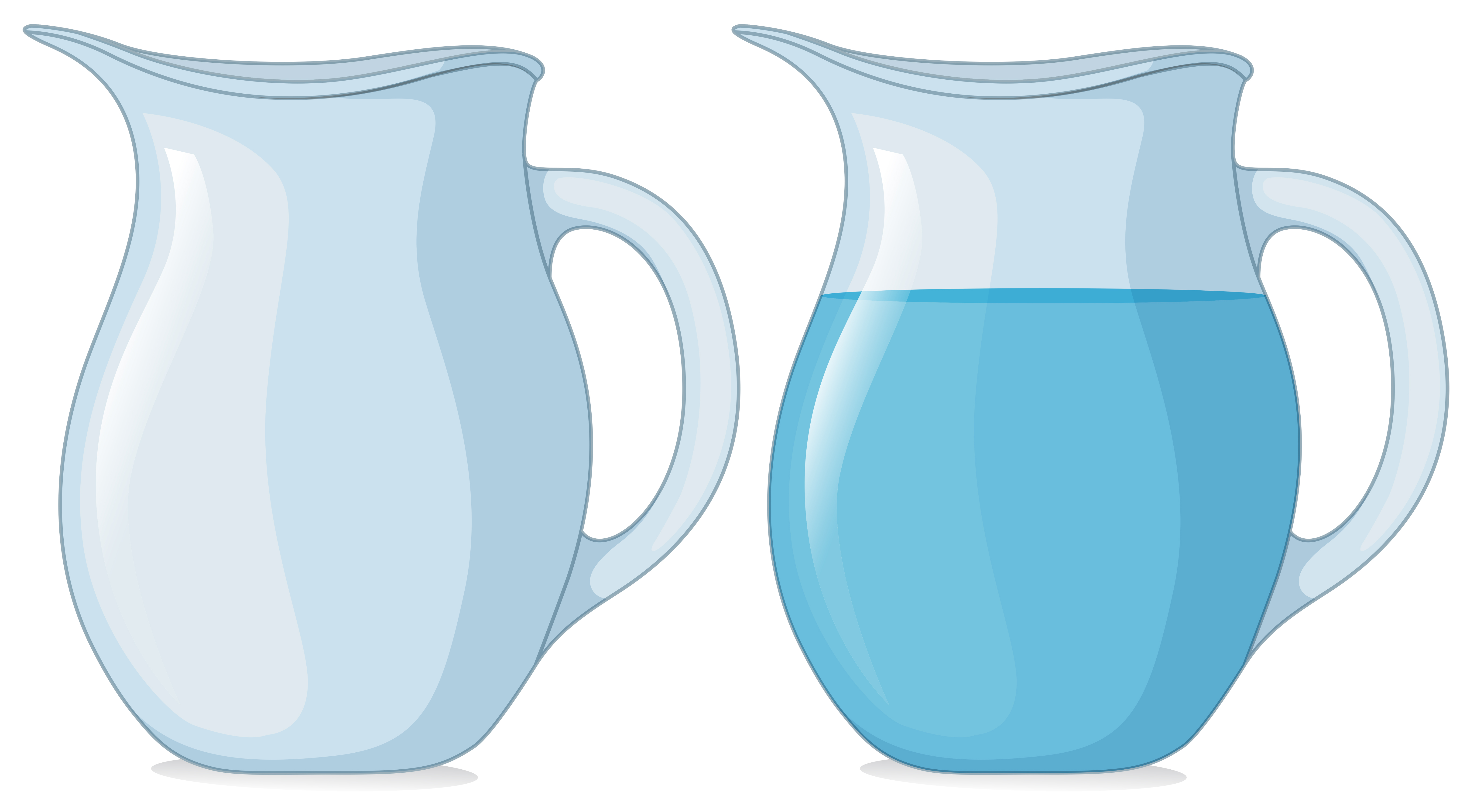 Two jars with and without water 455709 Vector Art at Vecteezy
