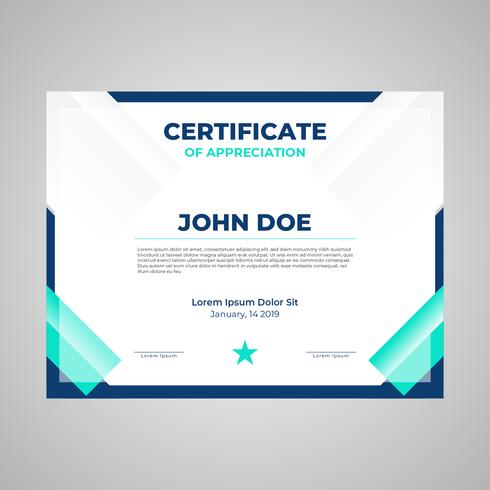 Certificate template vector