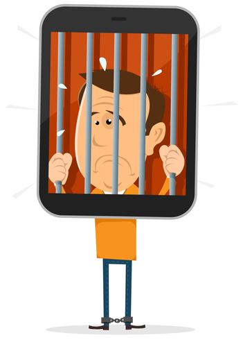Mobile Phone Prisoner vector