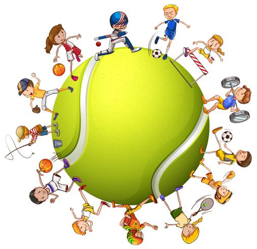 People doing different sport vector