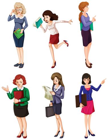 Different businesswomen vector