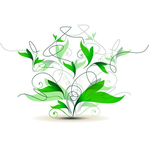 abstract leaf design vector