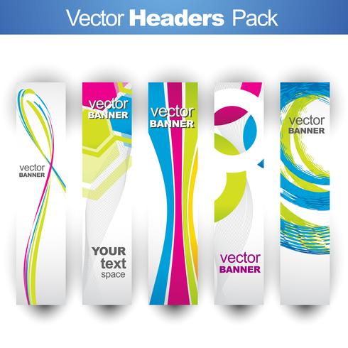 verticle headers vector