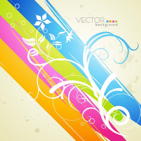 colorful floral background vector