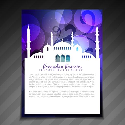 plantilla de ramadan brillante vector