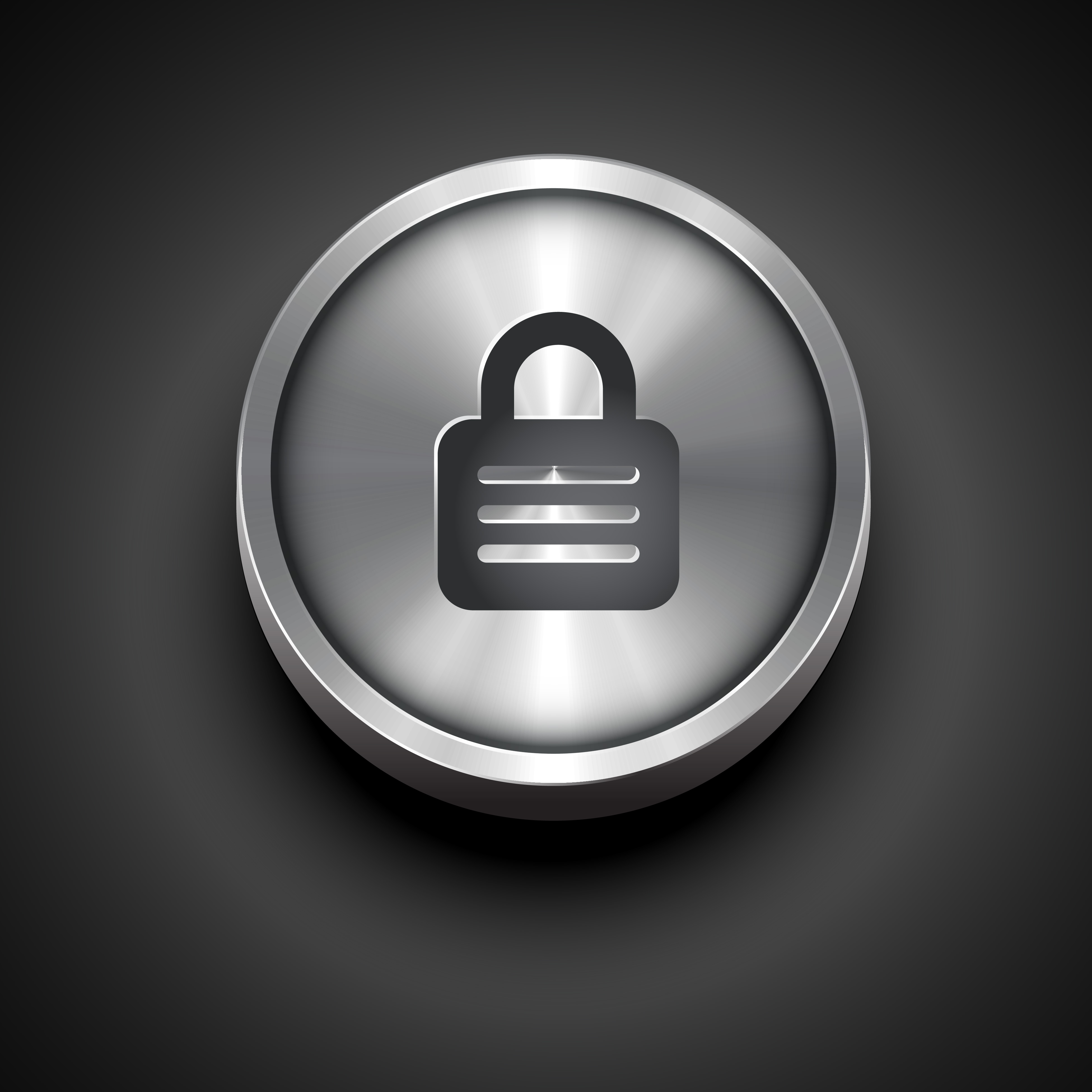 Metallic Lock Icon 456022 Vector Art At Vecteezy