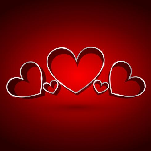 attractive background of hearts vector