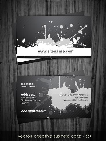 business card template vector