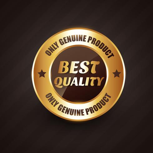 best quality premium label badge with genuine products design vector