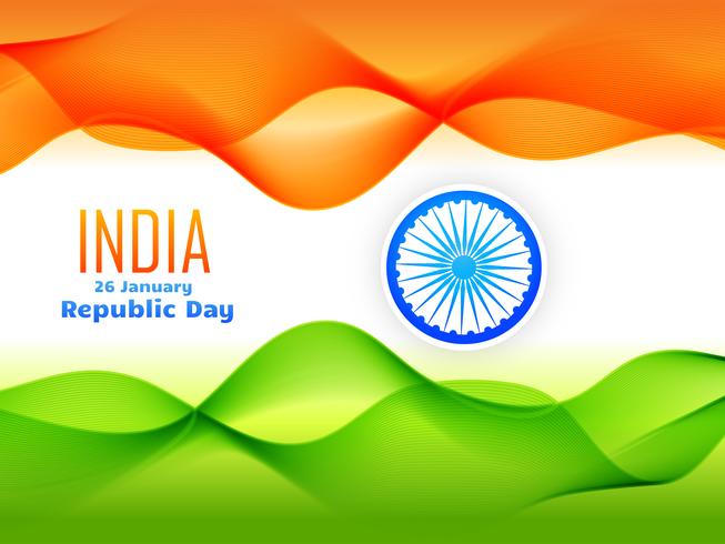 Indian Republic Day Flag Design Made With Tricolor Wave Download Free Vectors Clipart Graphics Vector Art