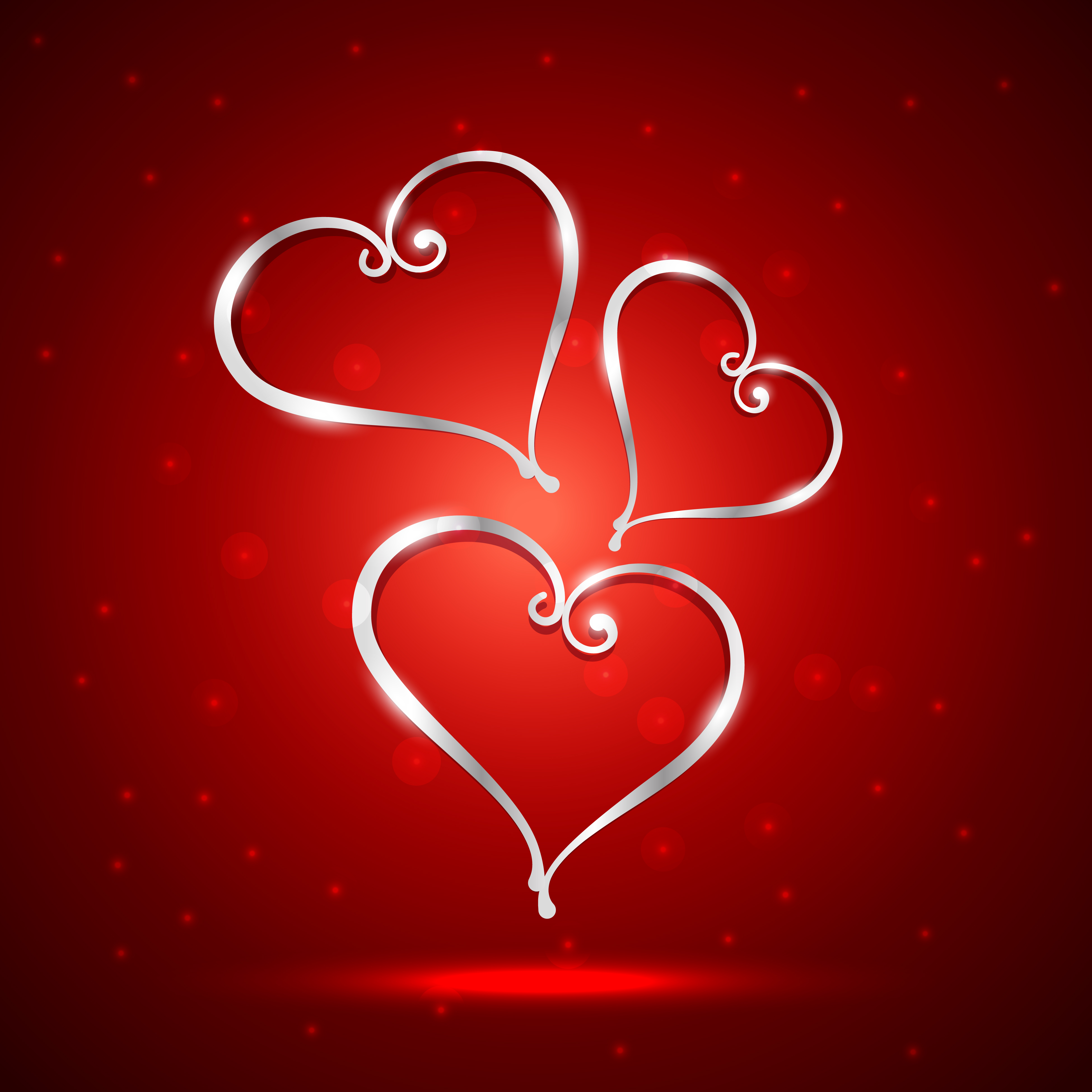 beautiful heart illustration in red background 456116 Vector Art at