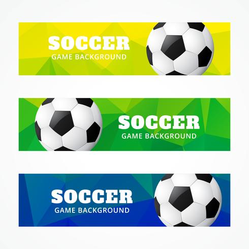 set of football headers vector