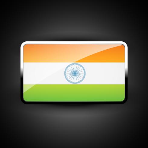 icono de la bandera india vector