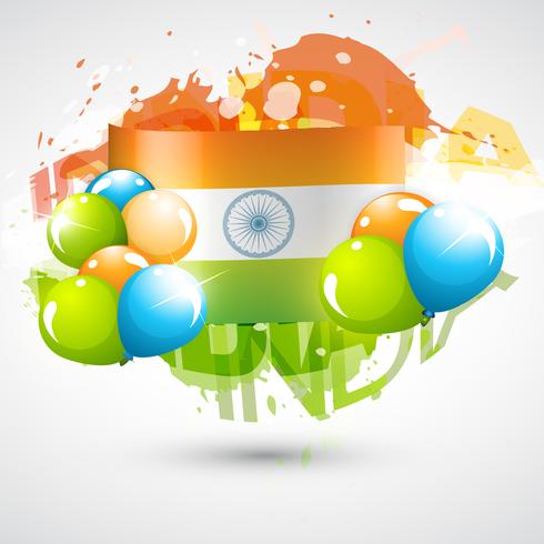 diseño de la bandera india vector