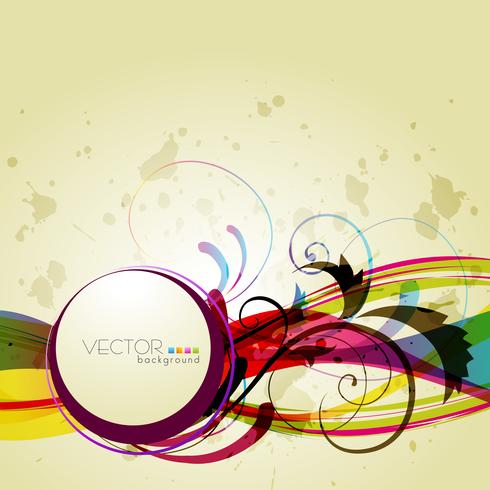 abstract floral art vector