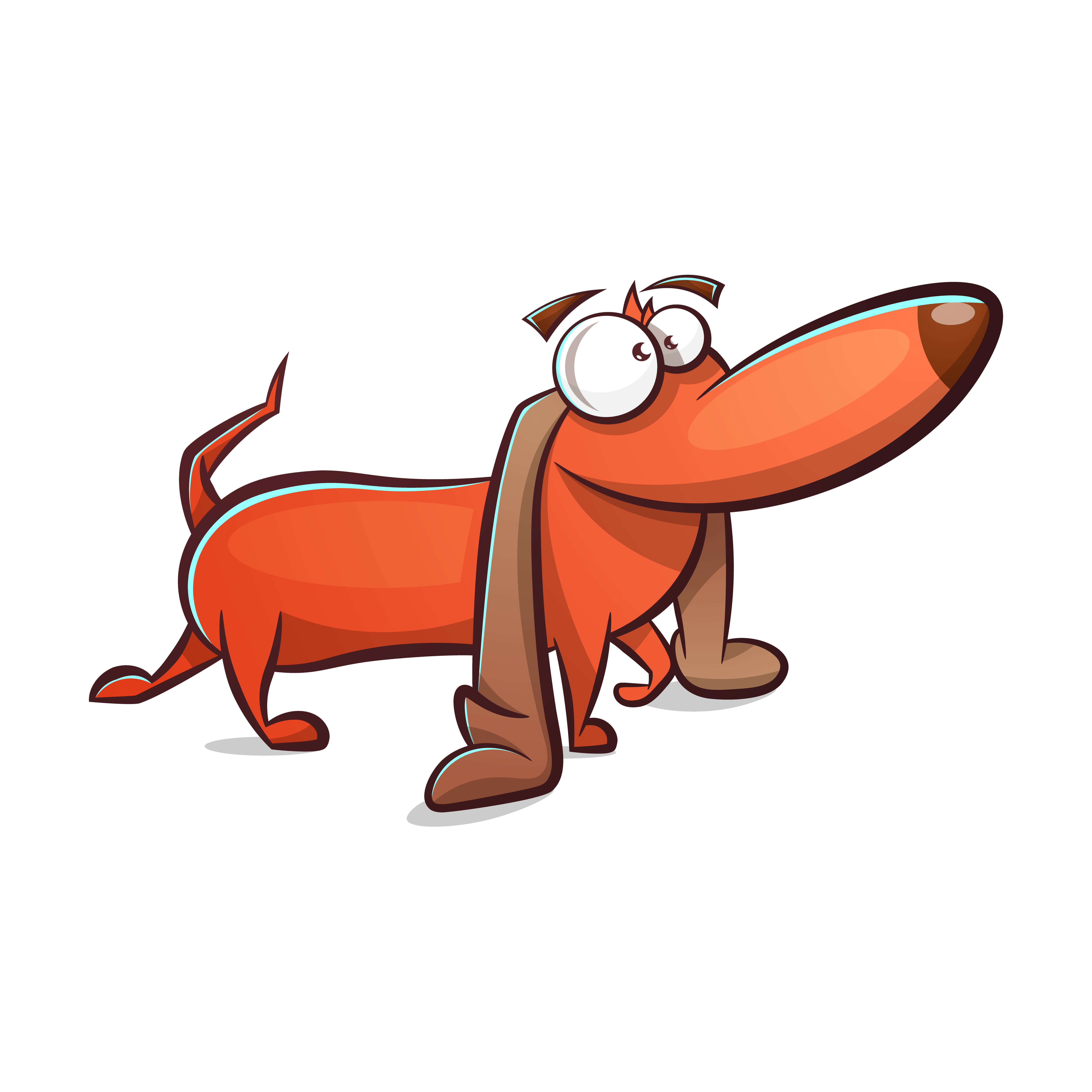 Funny, cute dog cartoon. - Download Free Vectors, Clipart ...