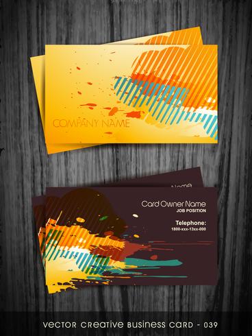colorful business card vector