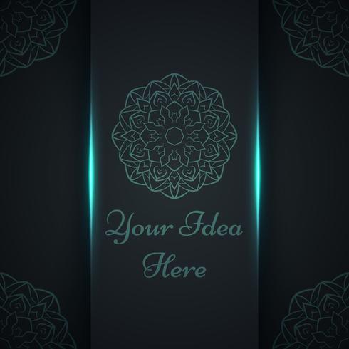 Mandala, mehendi - gold ethnic template. vector