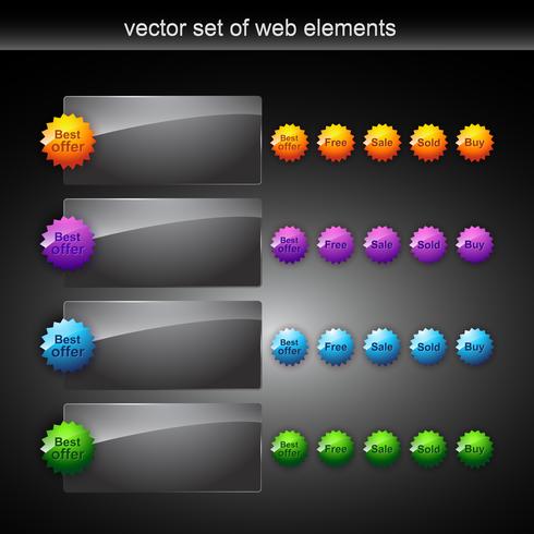 elementos vectoriales web vector