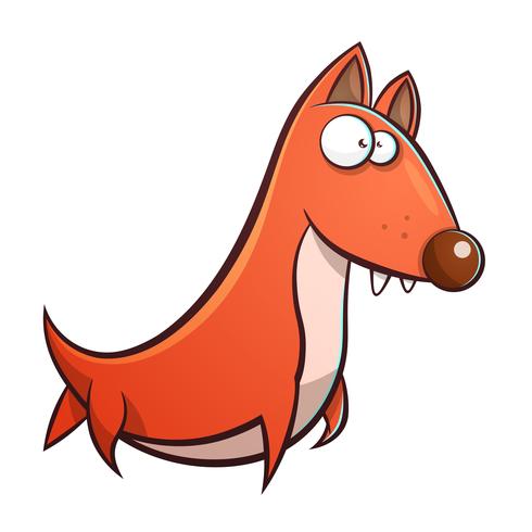 Gracioso, lindo perro de dibujos vector