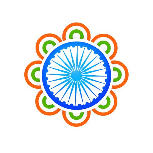 Vector de ilustración de concepto de diseño de bandera India