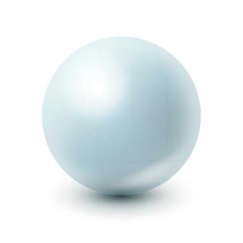 White realistic icon ball on the light background vector