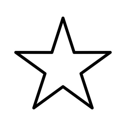Star Line Black Icon vector