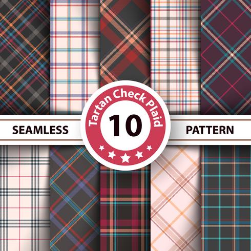 Classic tartan, Merry Christmas seamless patterns. vector