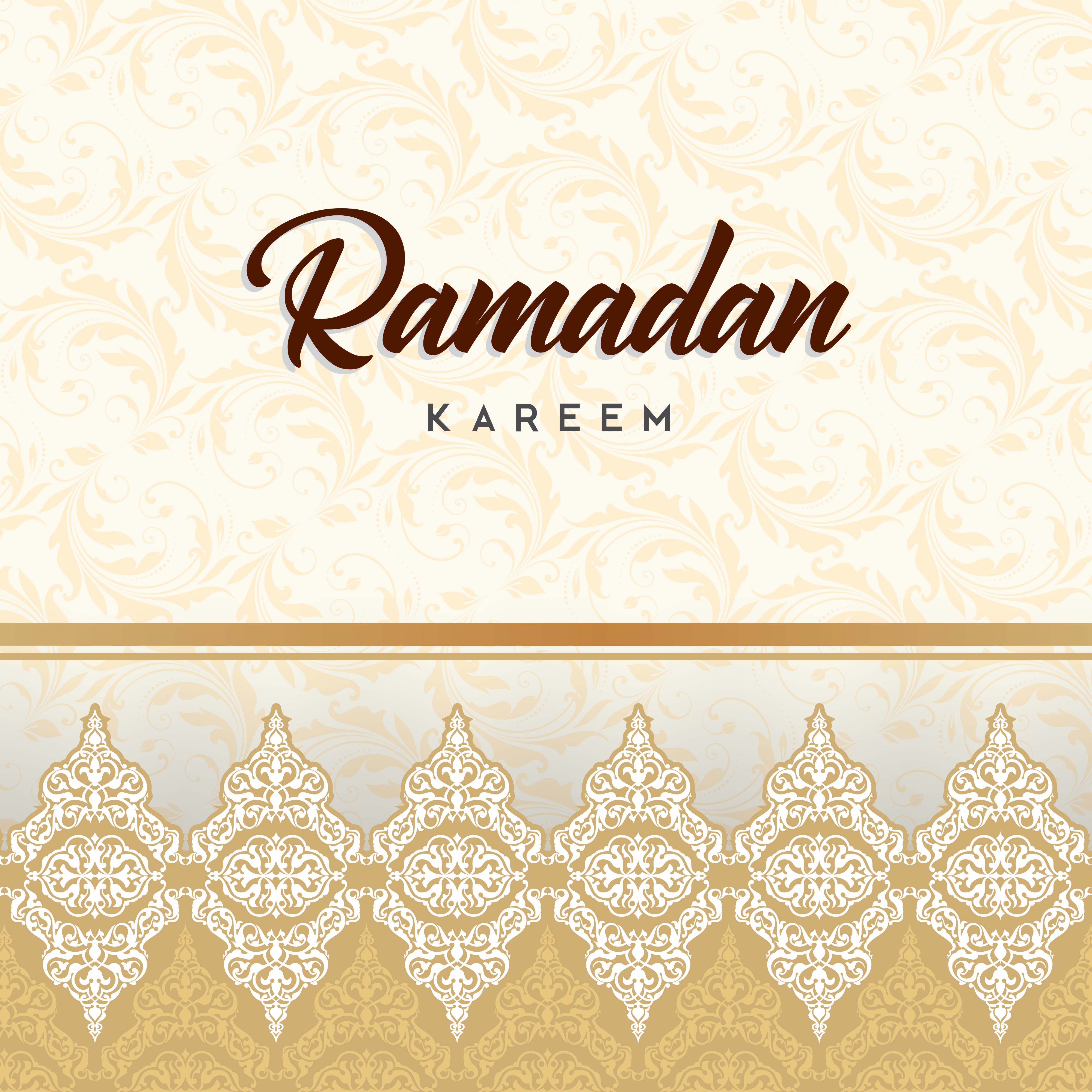 Elegant 11 Ramadan Kareem Greeting Card With Background