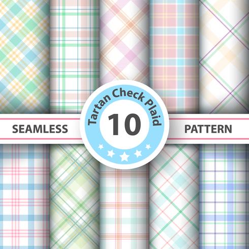 Classic tartan, Merry Christmas seamless patterns. vector