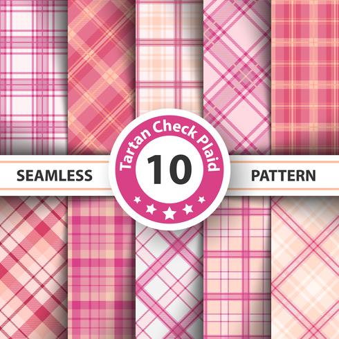 Classic tartan, Picnic tablecloth, Gingham, Buffalo, Lamberjack, Merry Christmas check plaid seamless patterns. vector