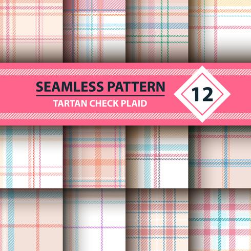 Classic tartan, Merry Christmas seamless patterns. vector