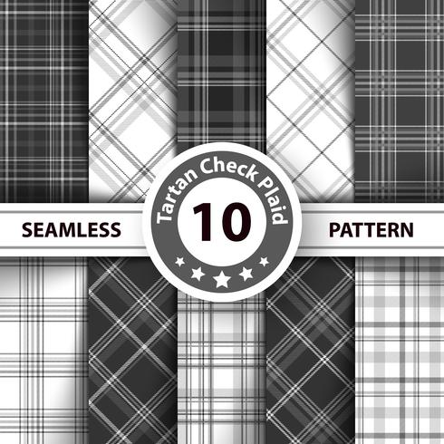 Classic tartan, Merry Christmas seamless patterns. vector